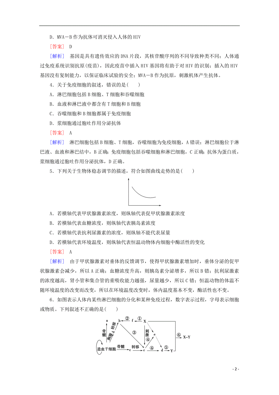 2015年高考生物二轮复习 黄金考点汇编12 第2讲 人体的稳态和免疫含解析_第2页