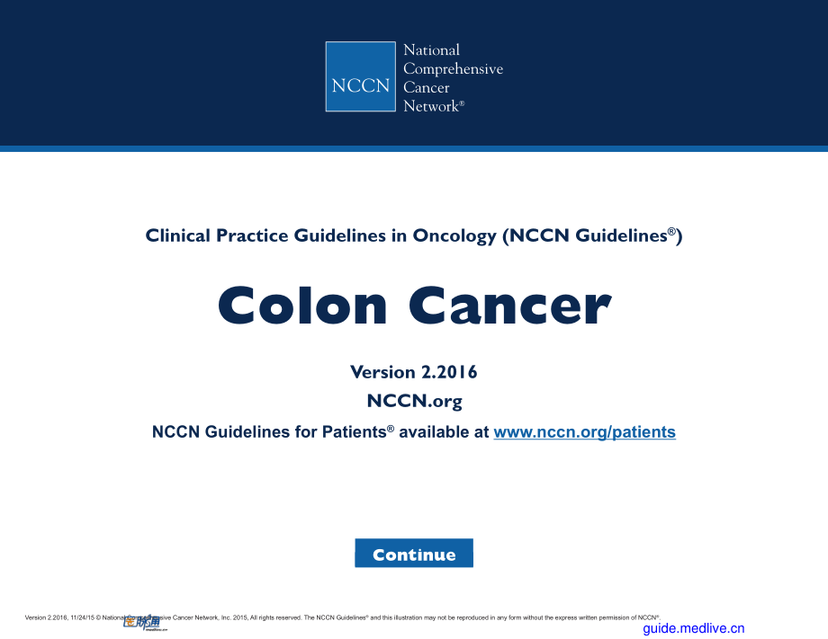 nccn临床实践指南：结肠癌_第1页