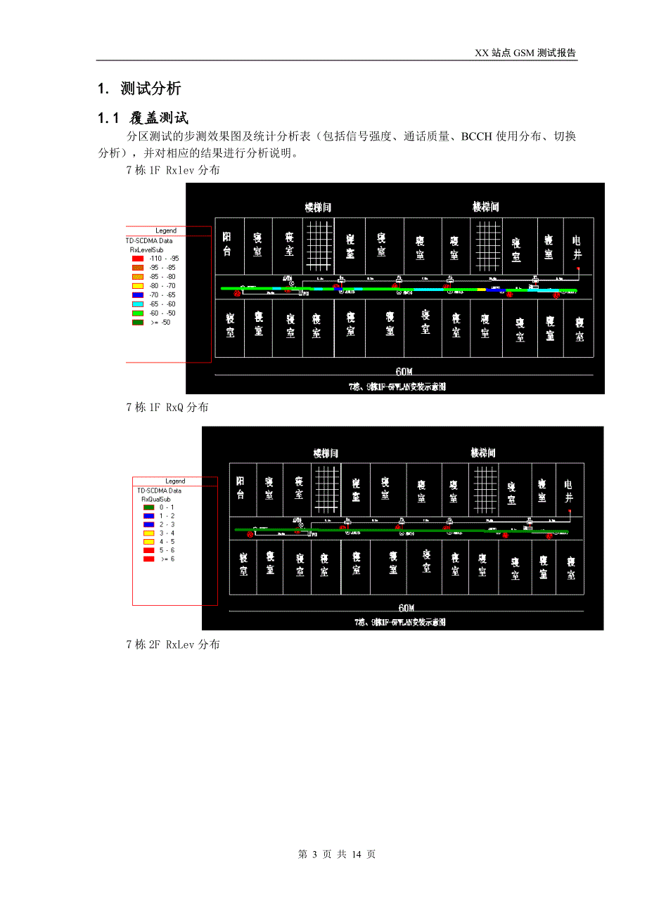 《gsm网络室分测试报告_科大八区万人公寓五栋室分》_第3页