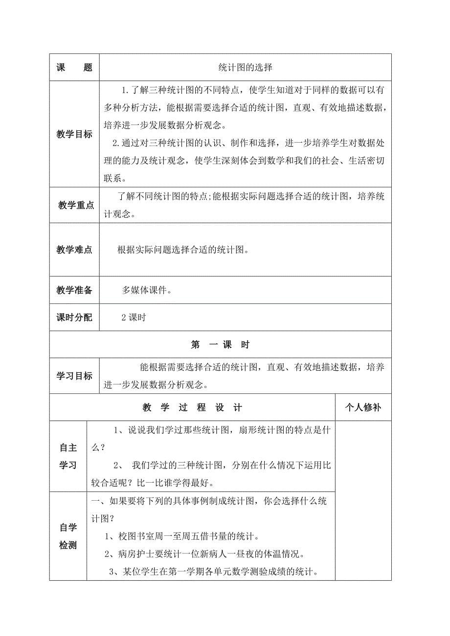 六年级上册数学五单元教案_第5页