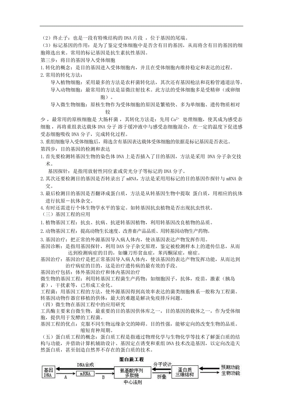 2015年高考生物学科基础知识整理 选修3 专题1 基因工程 _第2页