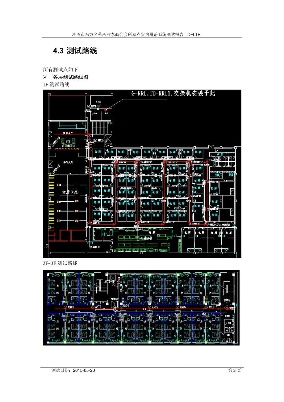 《td-lte网络湘潭市东方名苑西欧泰商会会所室分测试报告》_第5页