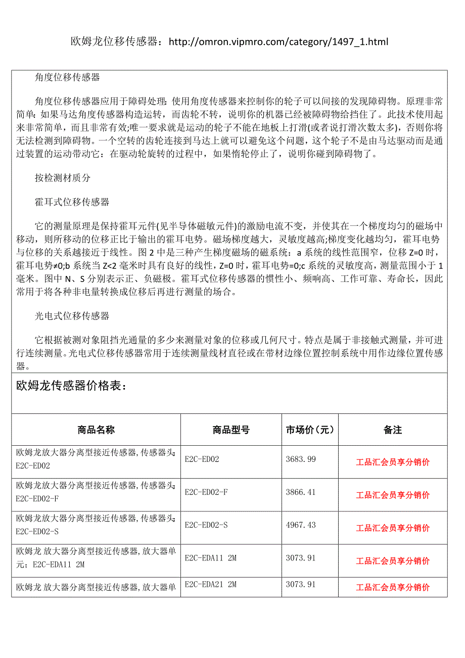 欧姆龙位移传感器_第3页