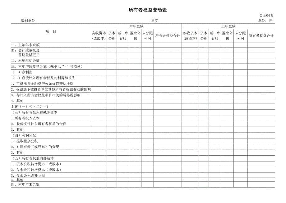 (最新)财务报表格式_第5页