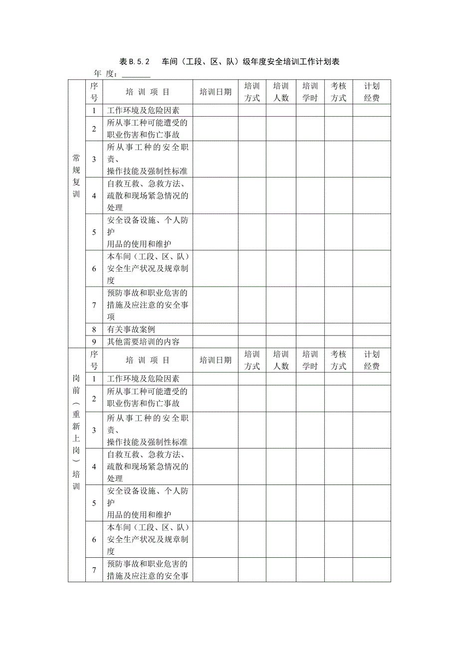 安全培训工作计划表_第2页