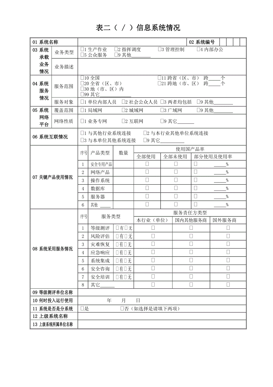 《信息系统安全等级保护备案表》模板_第4页