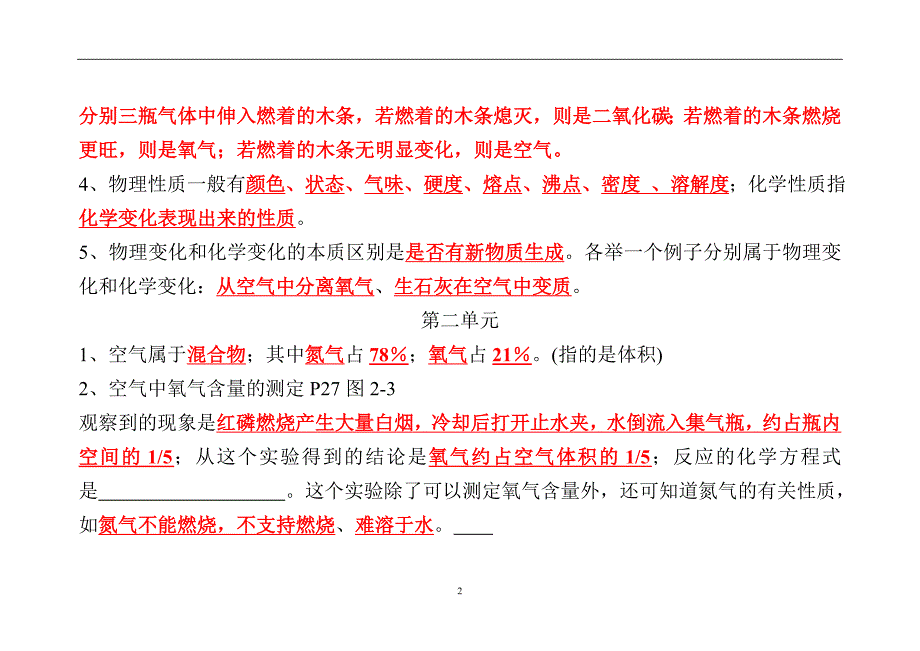 初三化学全册基础知识点含答案_第2页