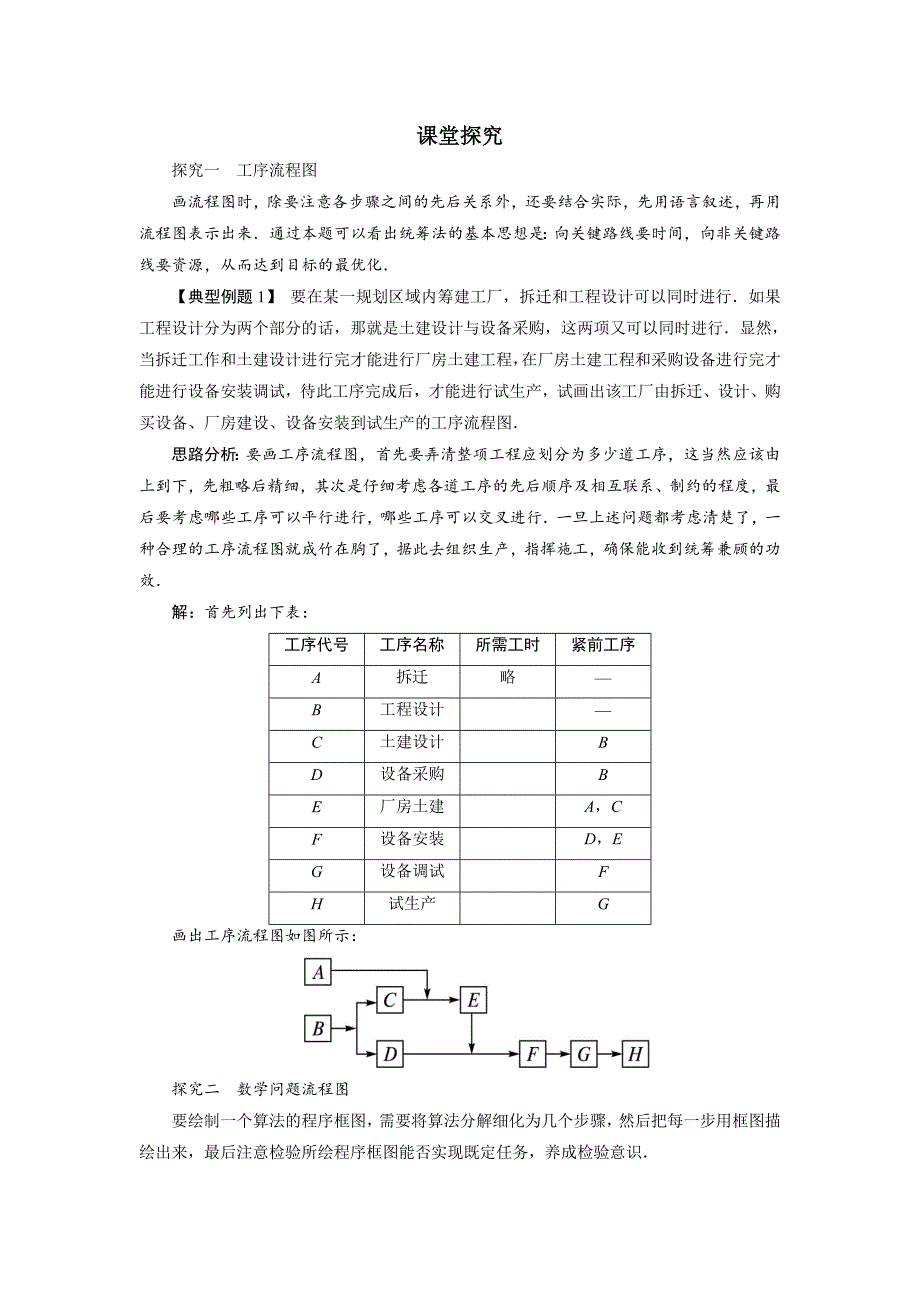 数学人教b版选修1-2课堂探究：4.1流程图 word版含解析_第1页