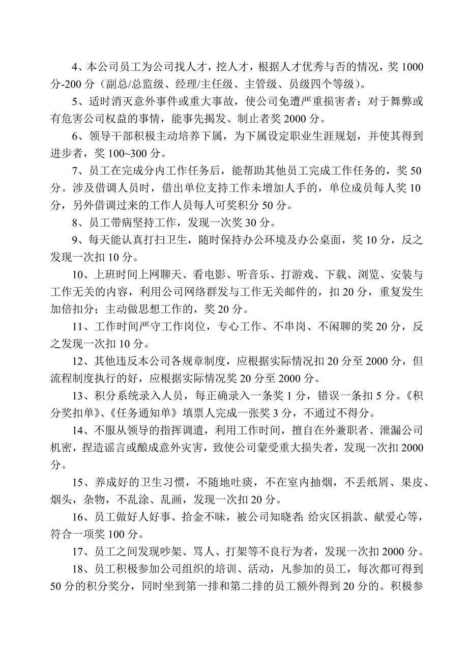 员工积分制管理实施细则试行_第3页