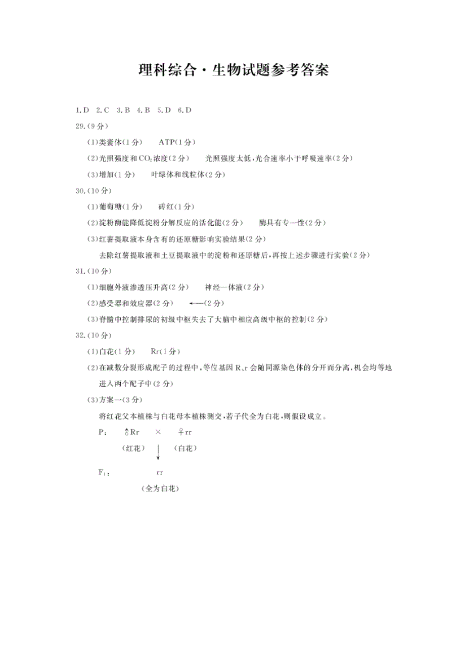 四川省广安、遂宁、内江、眉山2017届高三上学期第一次诊断考试理综生物试题 word版含答案_第4页