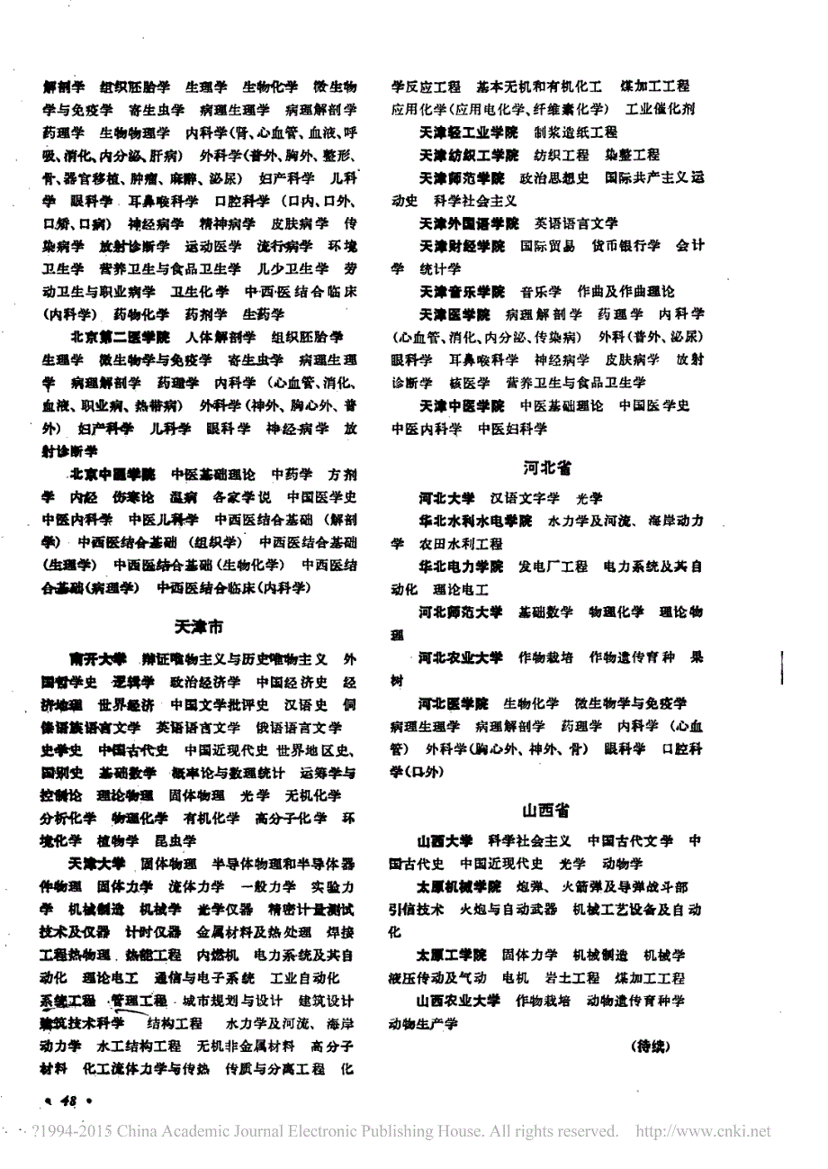 首批硕士学位授予单位及其学科专业名单_第3页