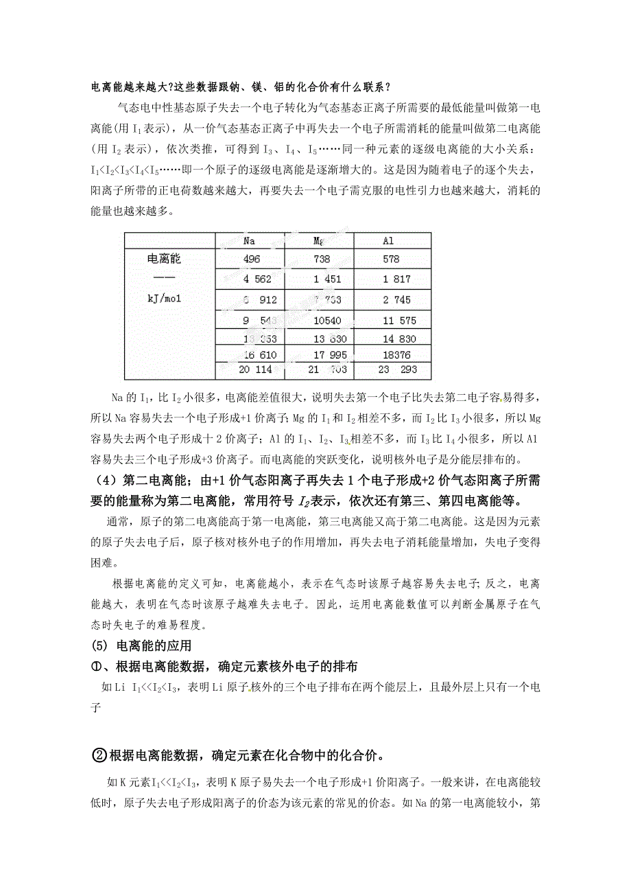 四川省德阳五中高中化学人教选修三：第一章 第二节原子结构与元素的性质（2）学生_第4页