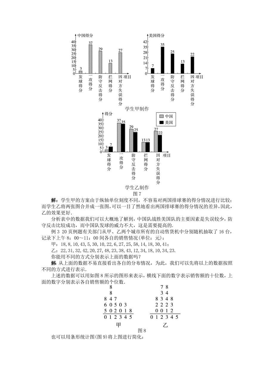 数学北师大版必修3教案：1.3统计图表 word版含解析_第5页