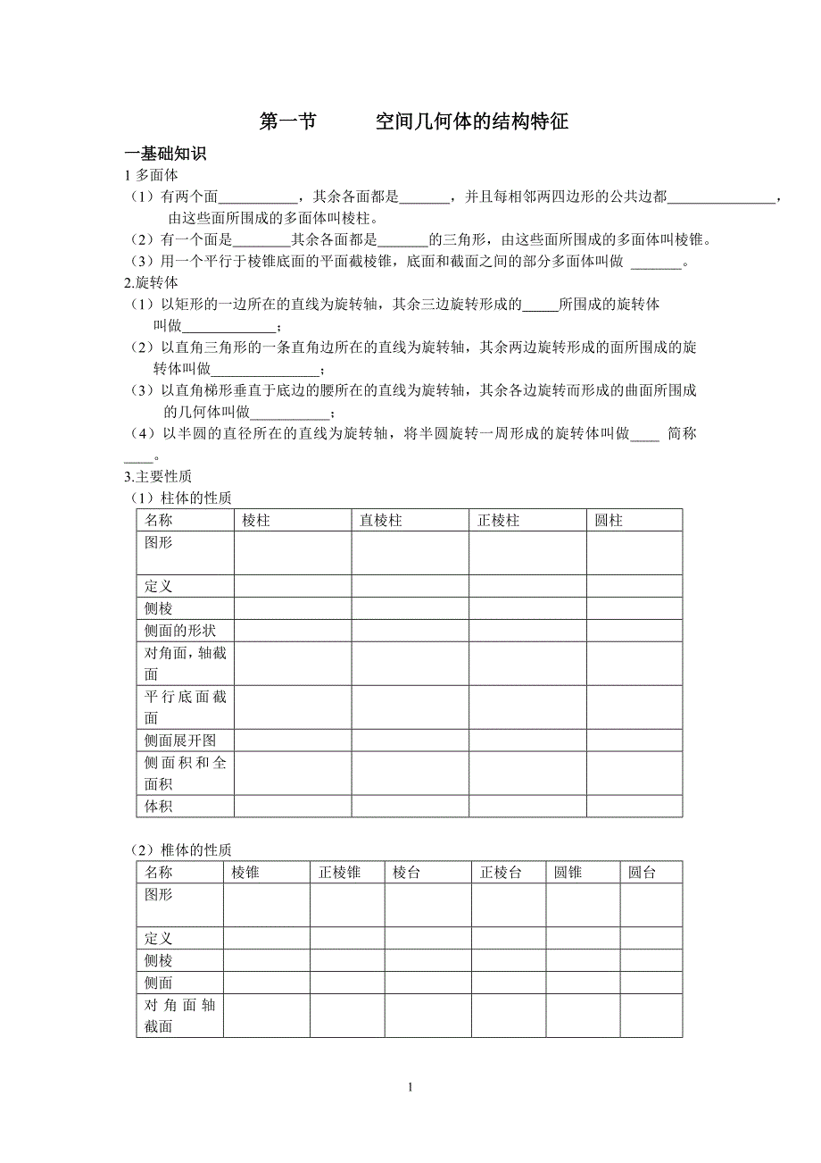 立体几何学案_第1页