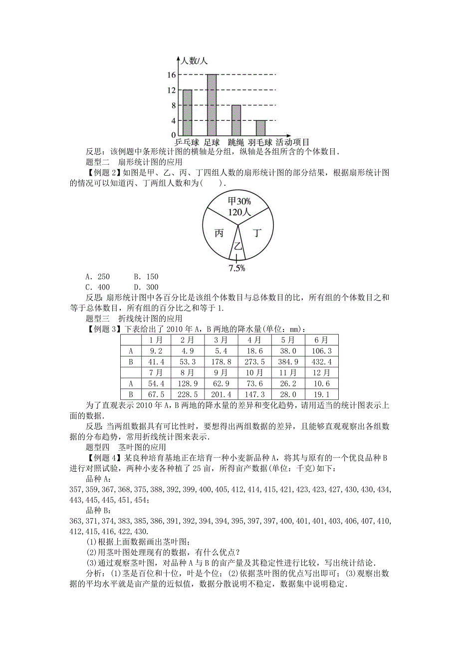 数学北师大版必修3学案：第一章3统计图表 word版含解析_第3页