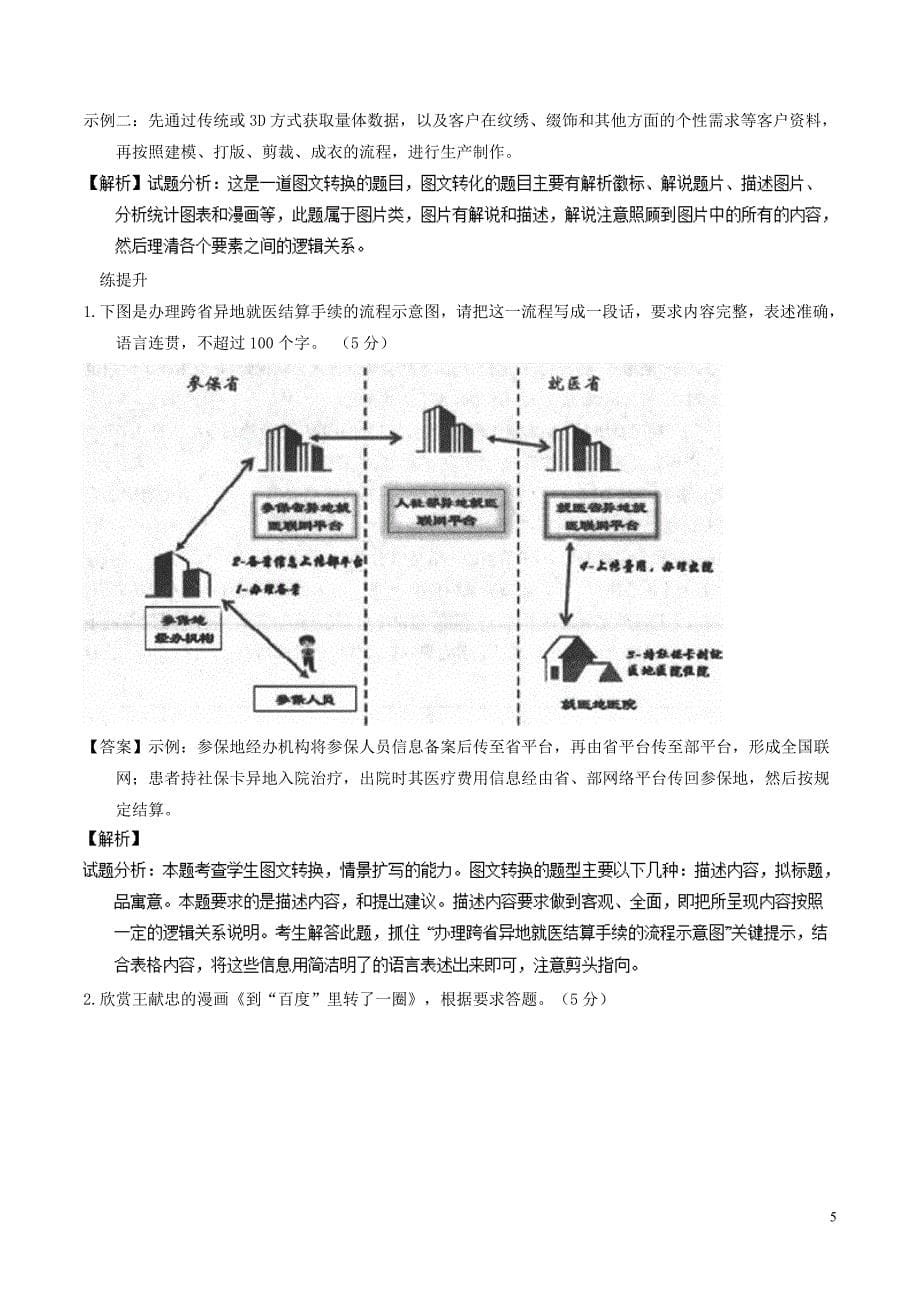 2018年高考语文二轮复习专题18语言运用之图文练含解析_第5页