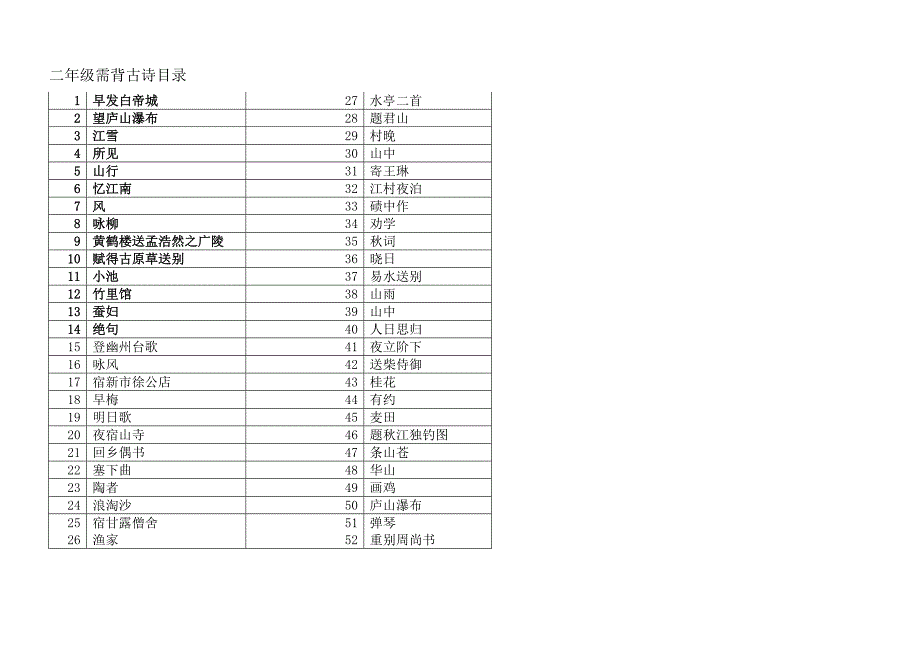 二年级古诗52首带拼音1_第1页