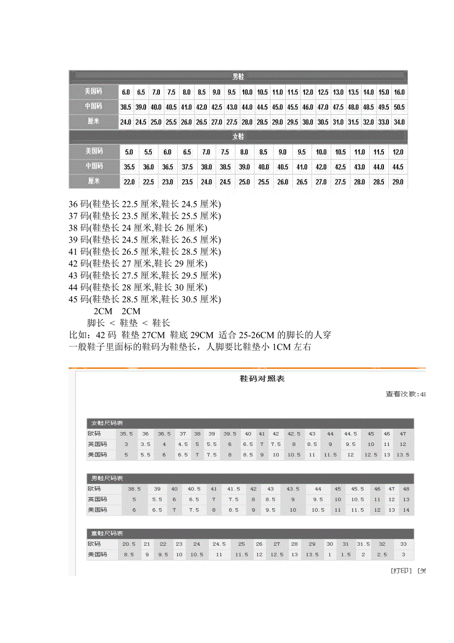 各国鞋码对照_第1页