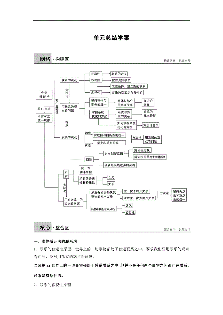 【新步步高】2015-2016学年高二政 治人教版必修4学案：第三单元 思想方法与创新意识 word版含答案_第1页