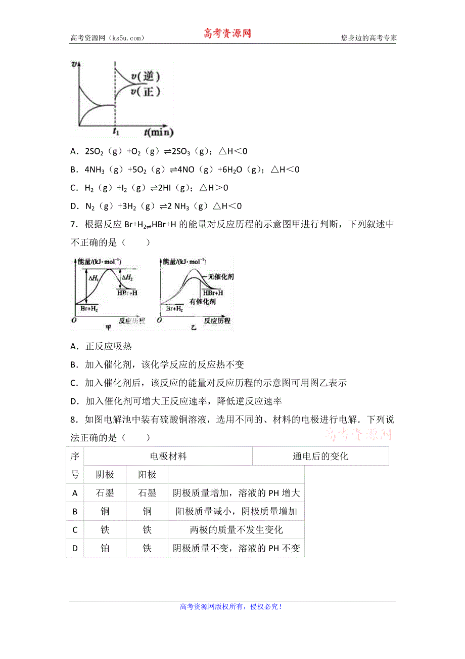 山东省2016-2017学年高二上学期期中化学试卷（理科）word版含解析_第2页