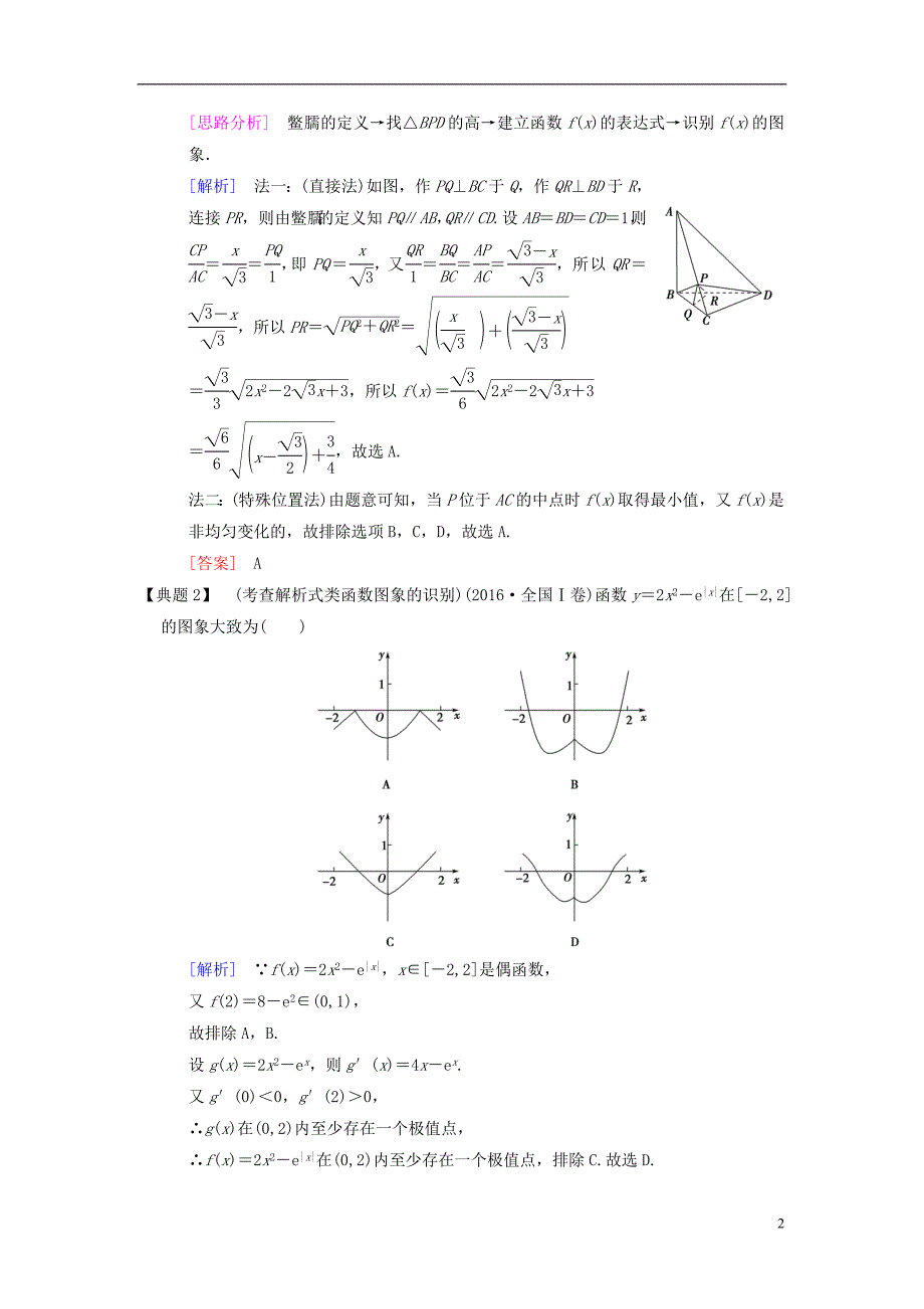 2018版高考数学二轮复习第1部分重点强化专题专题6函数与导数第14讲函数的图象和性质教学案理_第2页