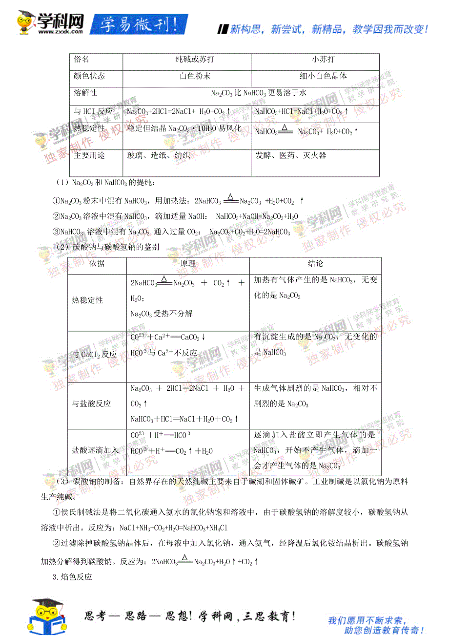 同步导学案系列丛书 化学必修一课时学案优化设计：第二节 几种重要金属化合物（第1课时）_第2页