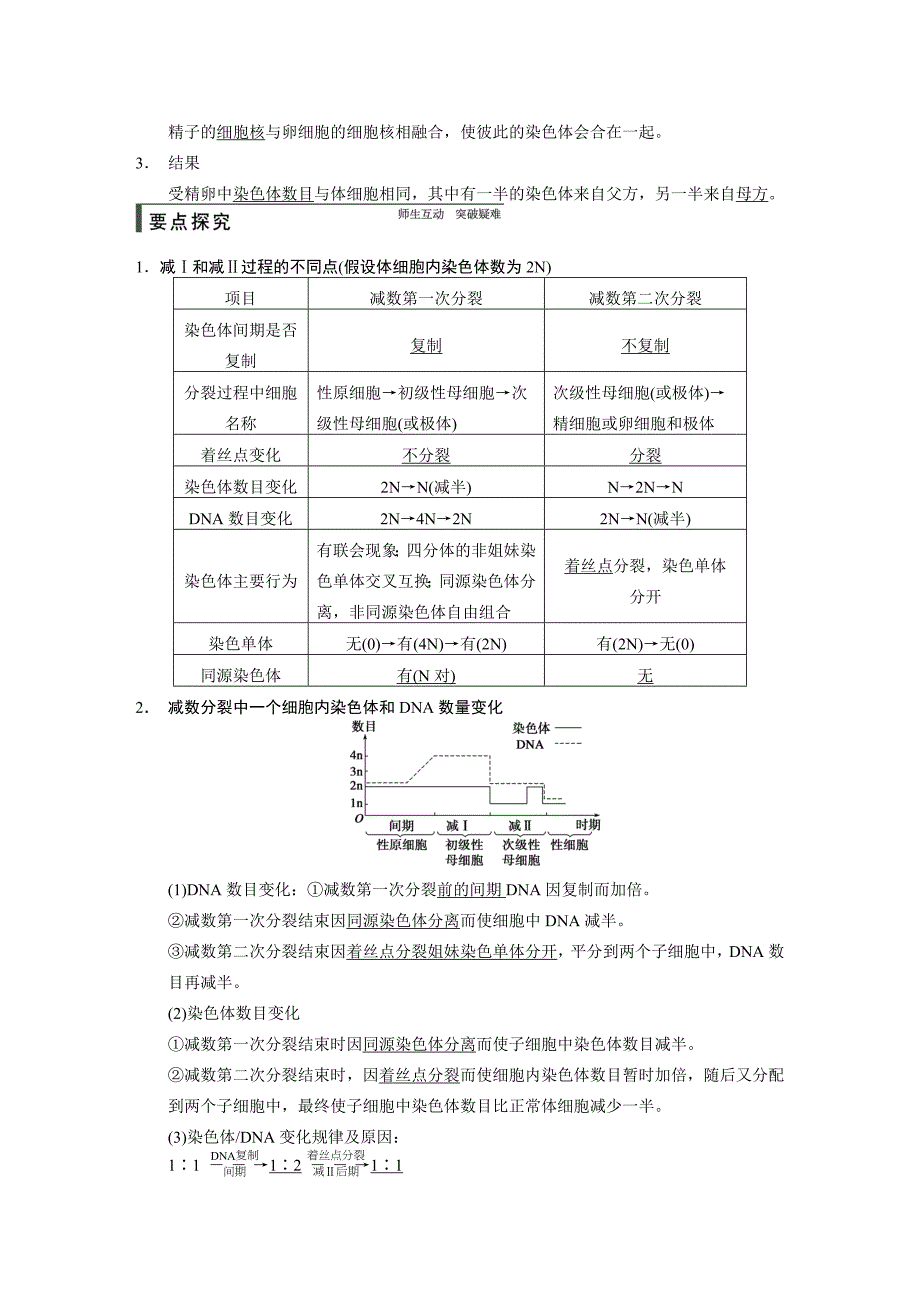 【步步高】2015高考生物（人教版）一轮精品讲义：第13讲减数分裂和受精作用_第2页