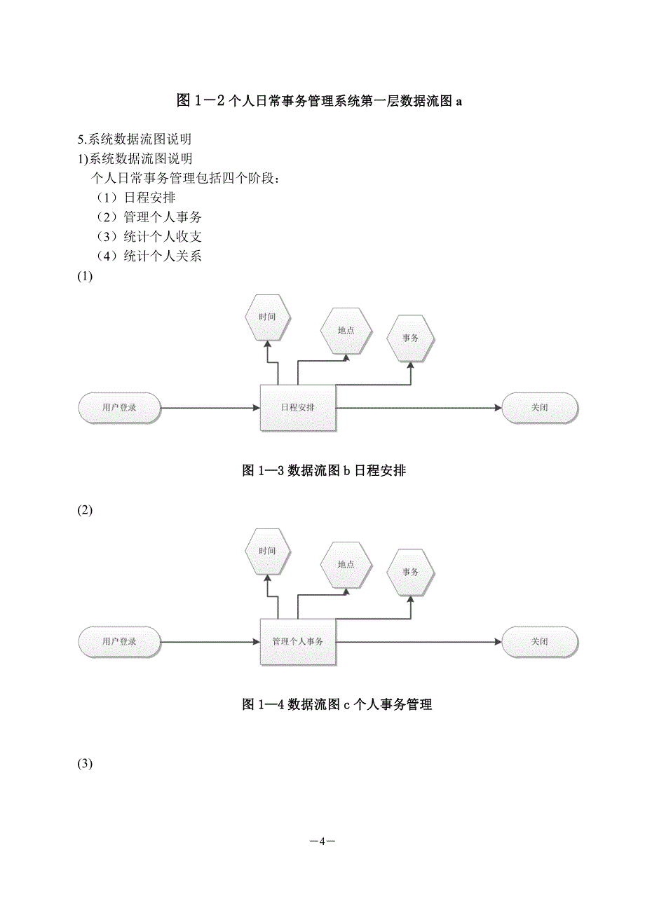 个人日常事务管理系统设计报告_第4页