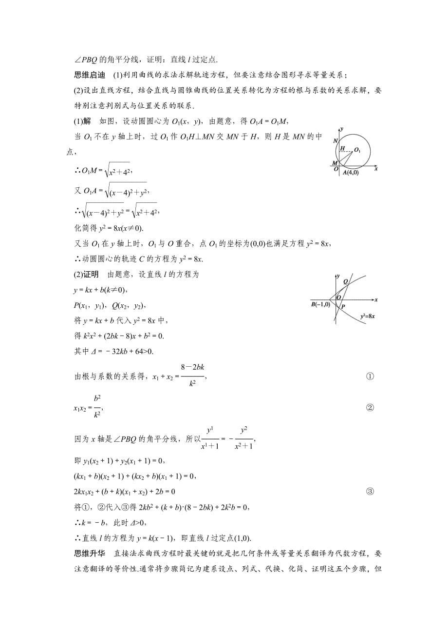 【步步高】2015高考数学（苏教版，理）一轮配套文档：第9章9.8曲线与方程_第5页