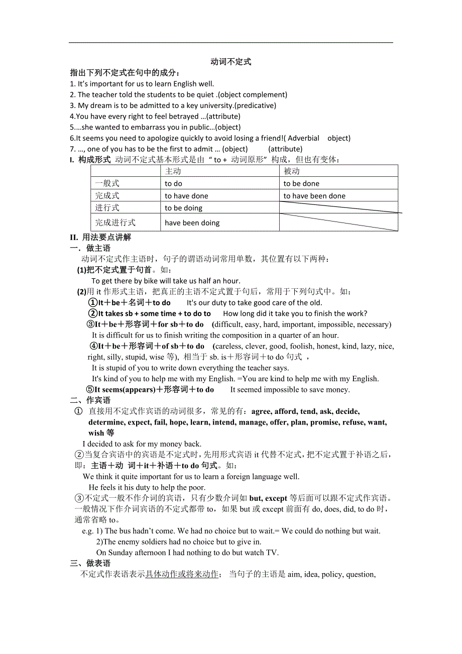 江苏省怀仁中学高二英语学案：unit1 getting along with others 不定式&动名词（教师版）（牛津译林版必修5）_第1页