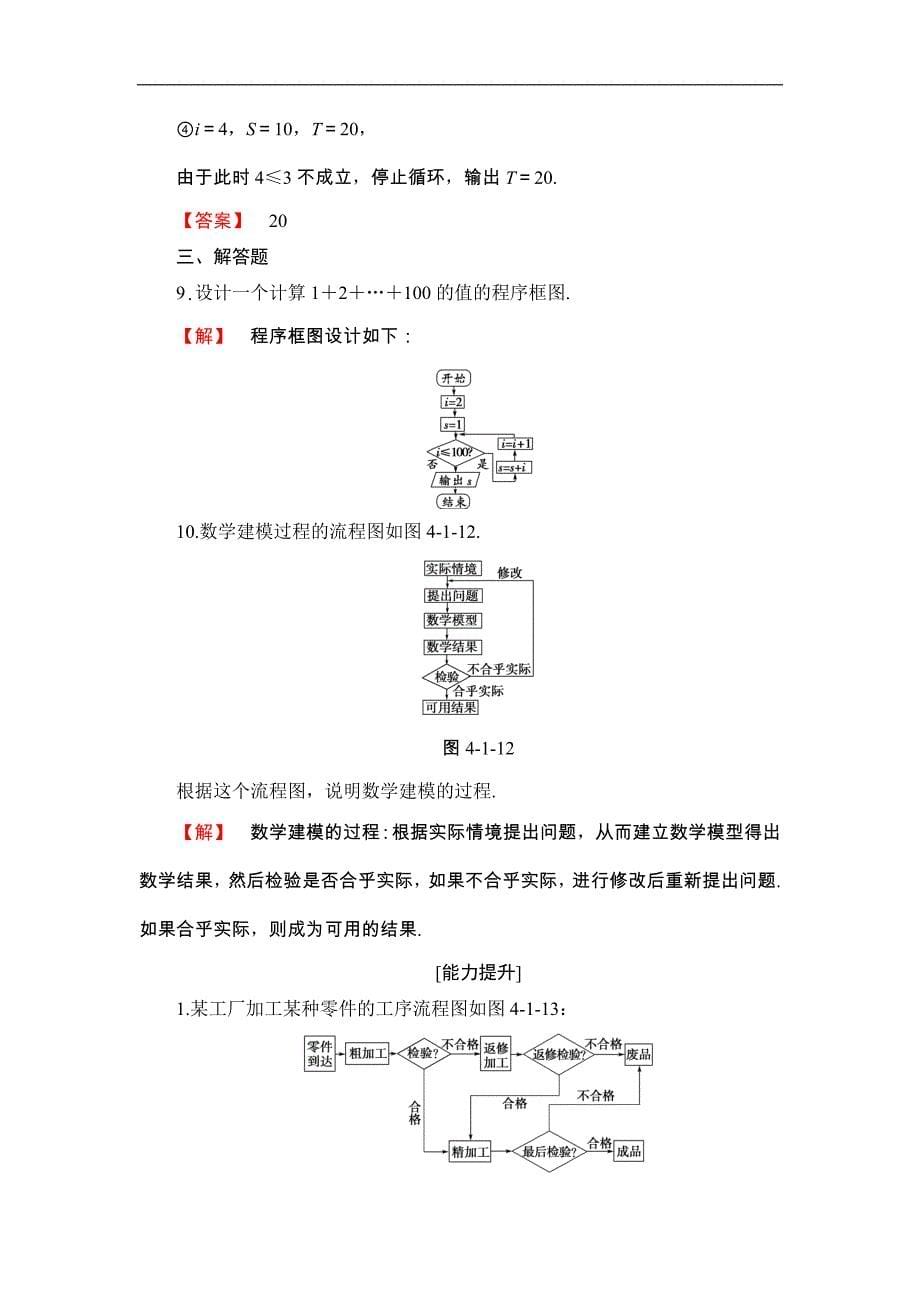 2016-2017学年高中数学人教b版选修1-2学业分层测评12 流程图 word版含解析_第5页