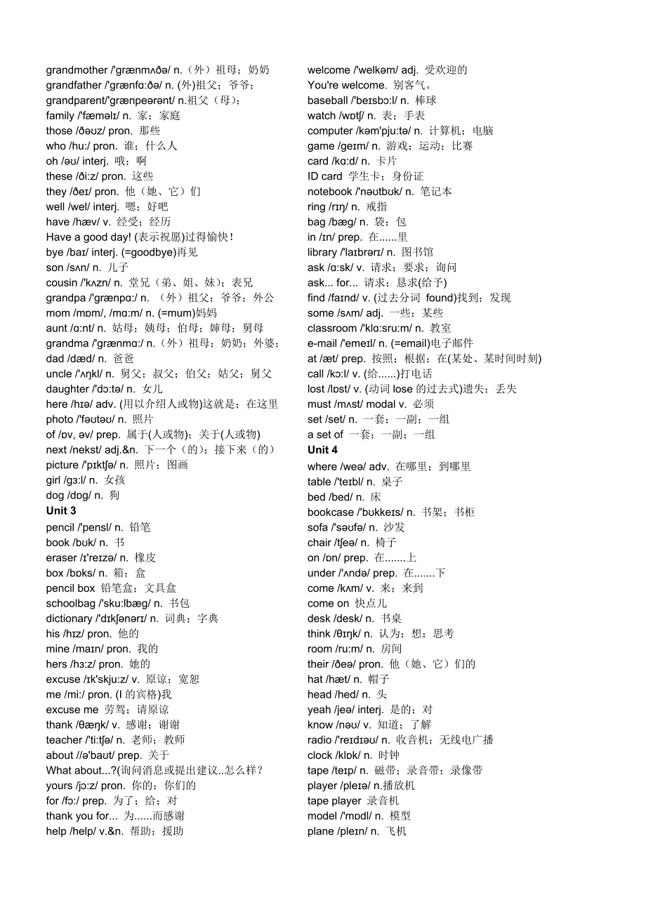 人教版2013年审定初中全部英语单词表含音标_第2页