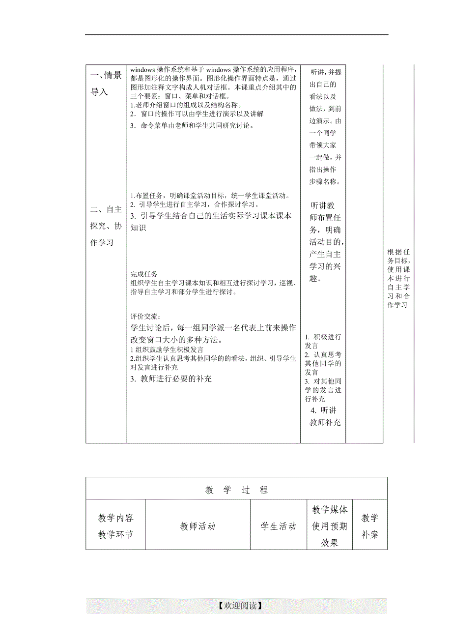 [名校联盟]新 疆兵团第五师八十八团学校苏科版七年级上册信息技术：第4课图形化操作界面教案设计_第4页