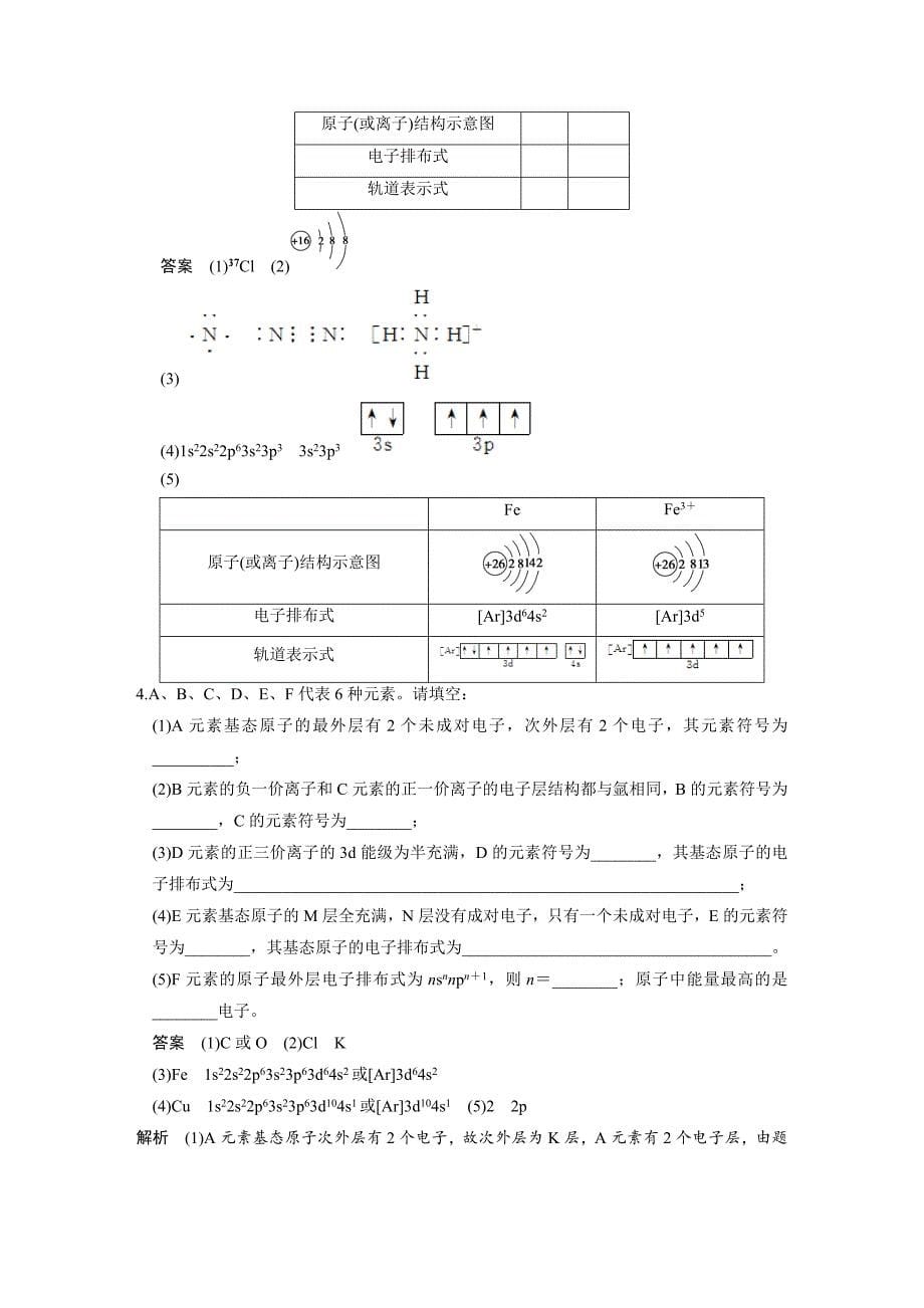 【步步高】2015高考化学（苏教浙江）一轮文档：专题12第1讲原子结构与元素性质_第5页