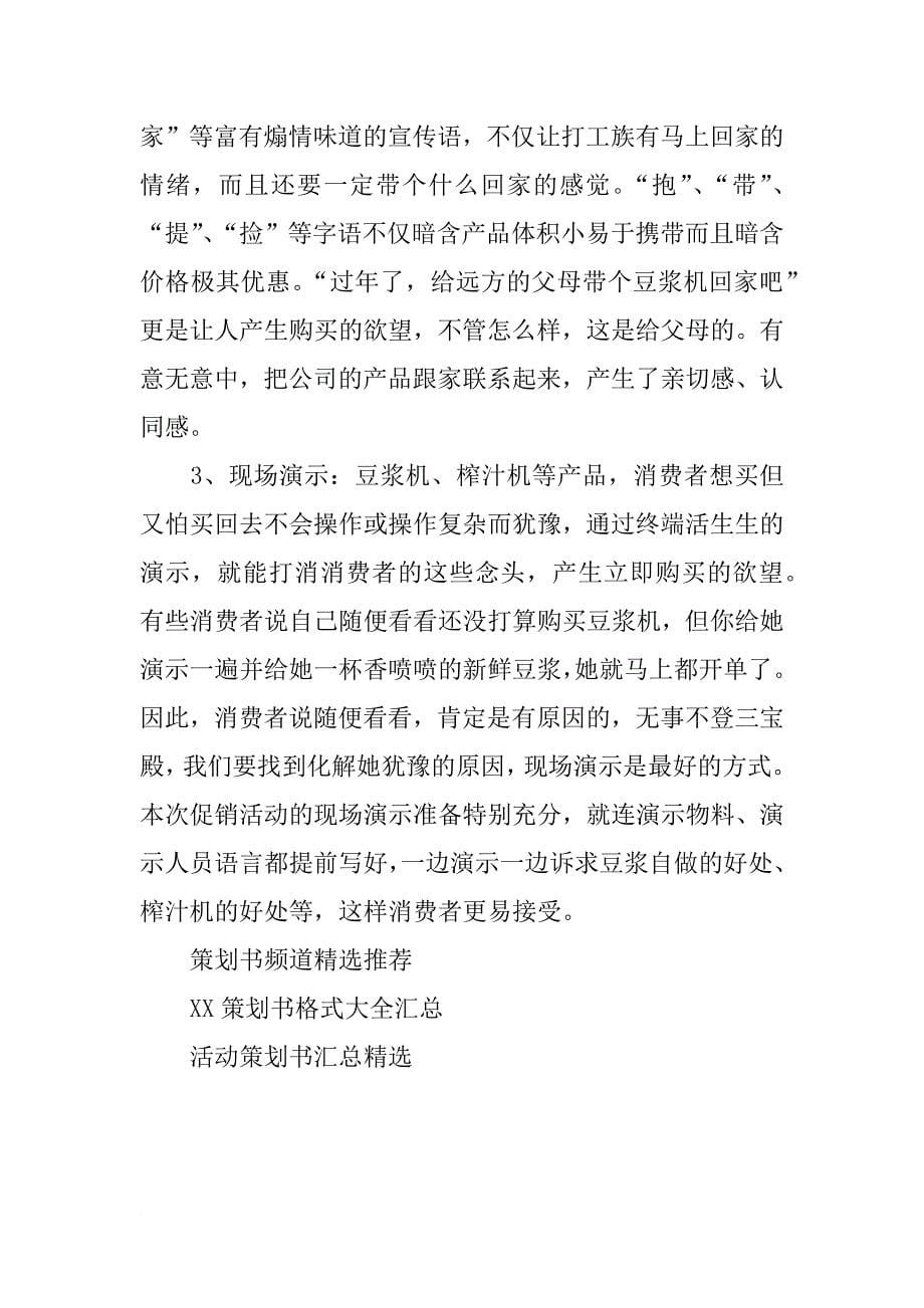 春节小家电促销策划书_第5页