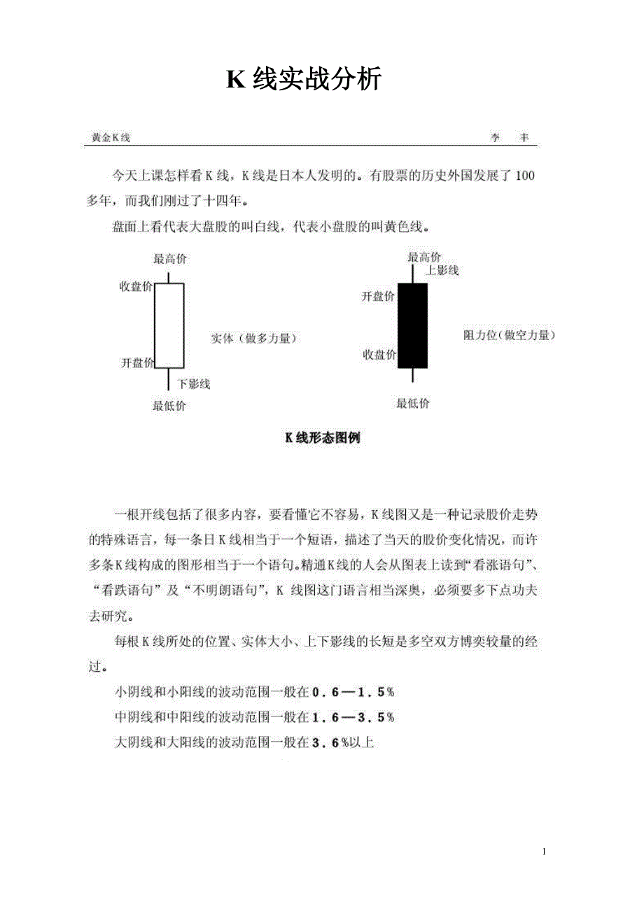 最新-最全-黄金k线实战分析_第1页