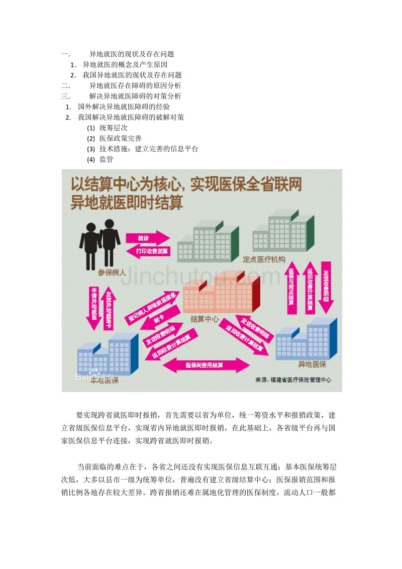 异地就医的现状及存在问题