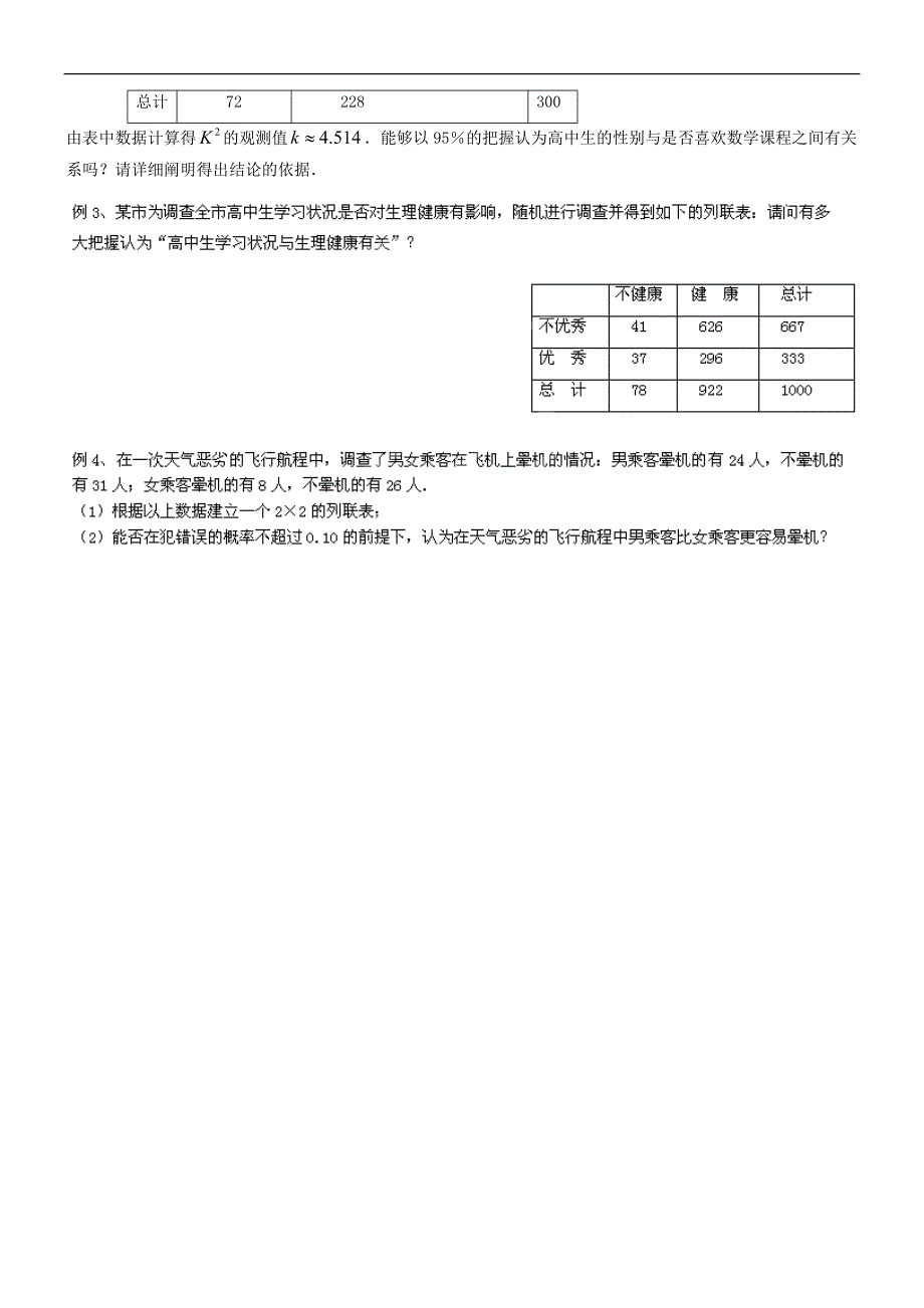 河北省沙河市二十冶综合学校高中分校高中数学学案：第1章《1.2独 立性检验的基本思想及其初步应用（二）》选修1-2_第2页