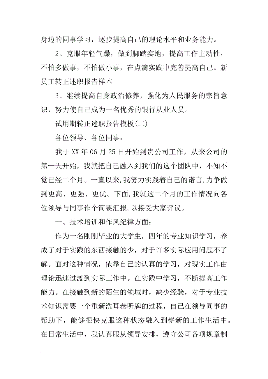 试用期转正述职报告模板_第3页