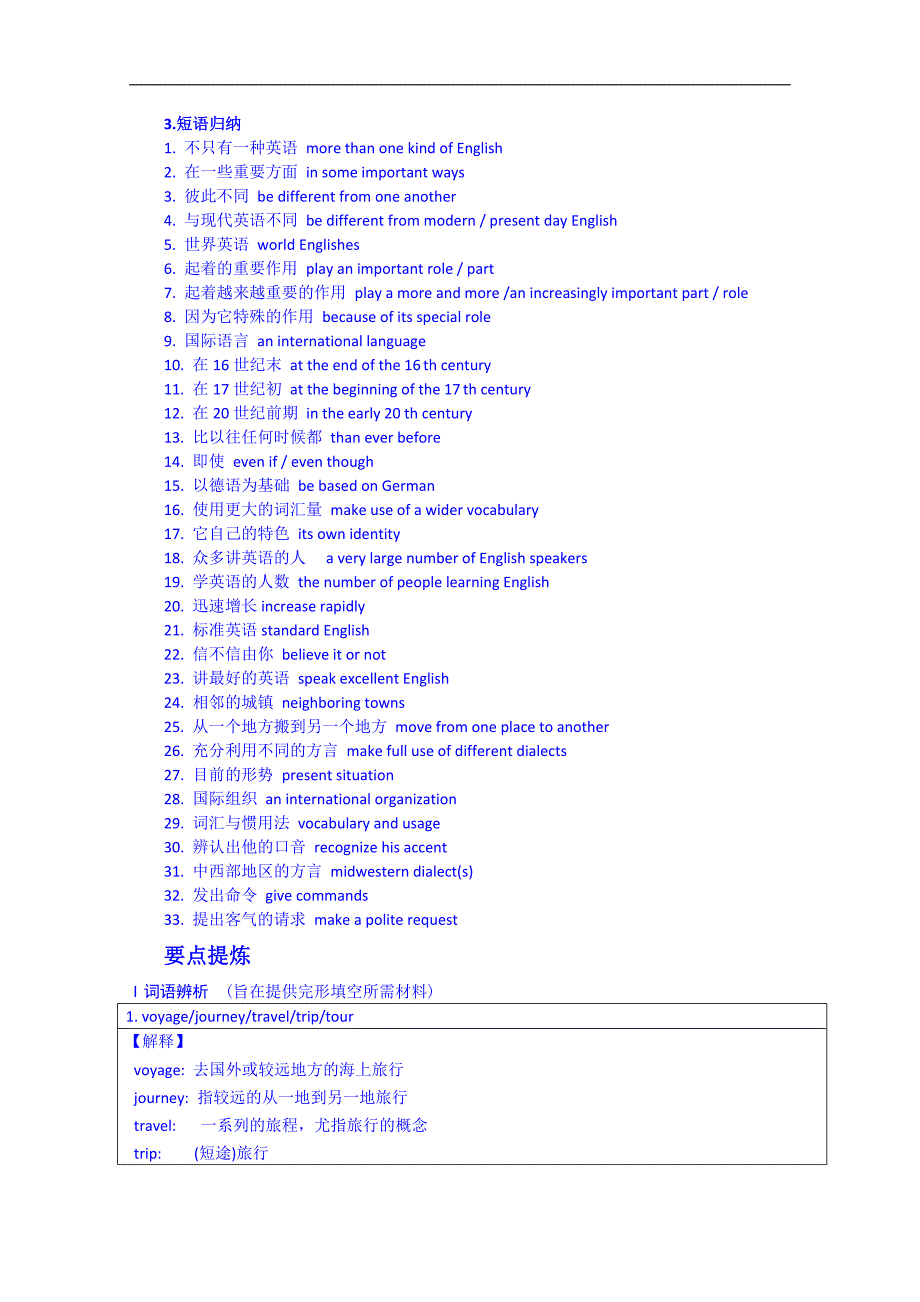 河北省唐山市高一英语导学案：必修一unit 2 english around the world_第4页