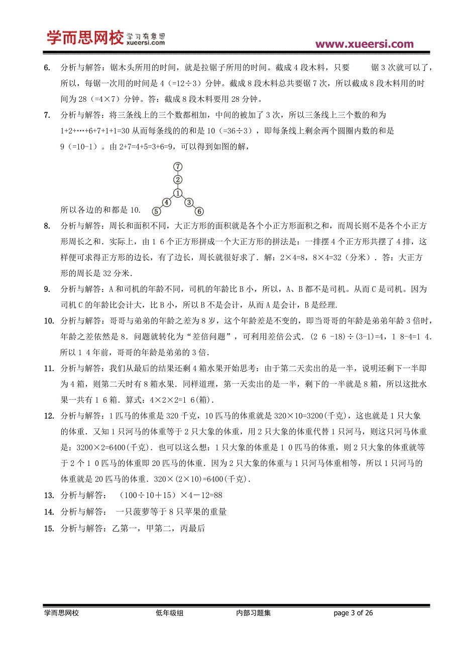 【数学】学而思网校内部奥数习题集.低年级_第3页