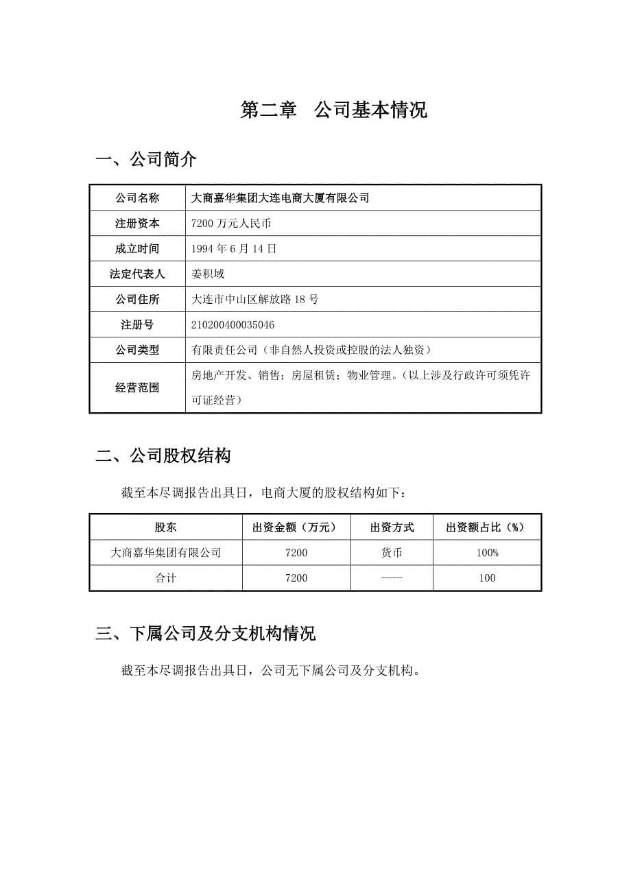 大商嘉华电商大厦尽职调查报告_第5页