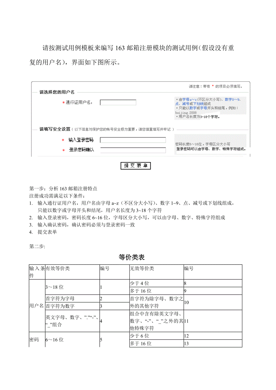 163邮箱注册模块测试用例_第1页