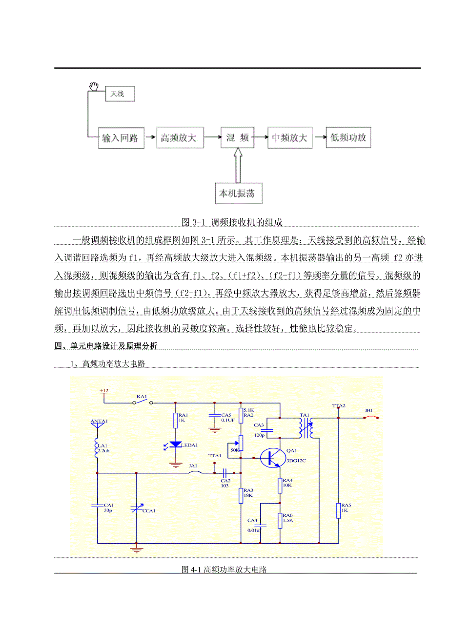 高频电子线路课程设计调频接收机设计_第4页