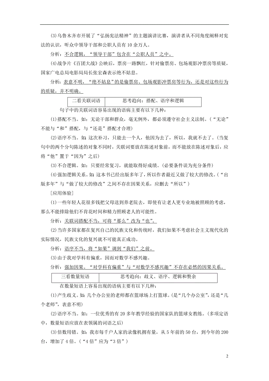 （全国通用版）2019版高考语文一轮复习 专题二 辨析病句 第5讲  病句的“手到病除”-运用“2步法”稳准解题“分不丢”_第2页