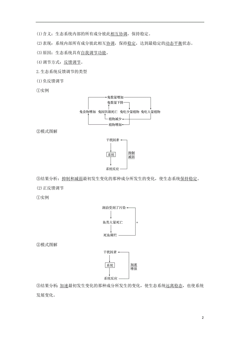 （浙江专版）2019版高考生物一轮复习 第26讲 生态系统的稳态调节　人类与环境学案_第2页