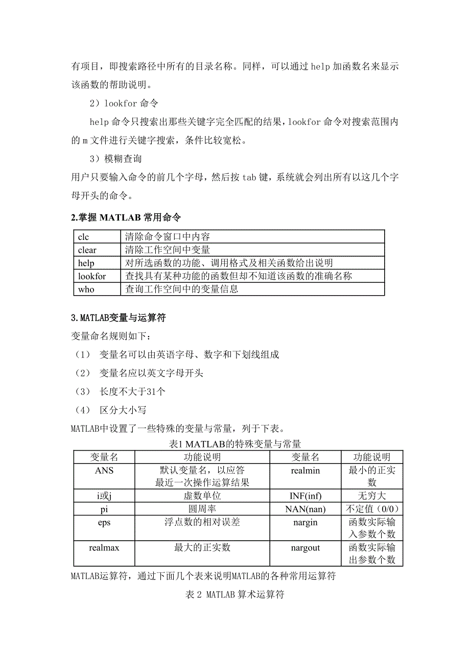 matlab基本数学运算与作图_第2页