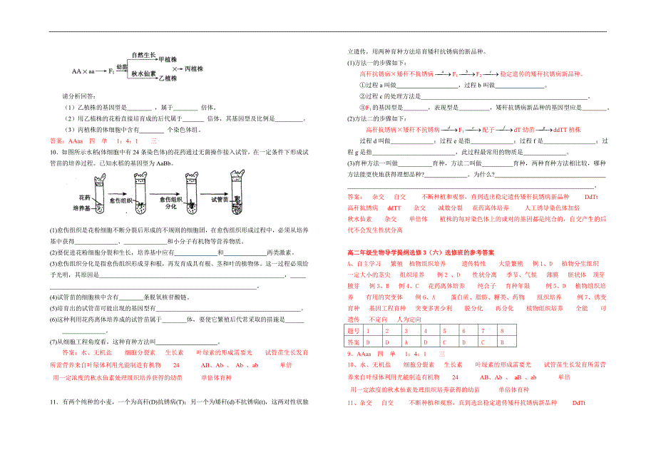 高二年级生物导学指引选修3（六）选修班_第3页