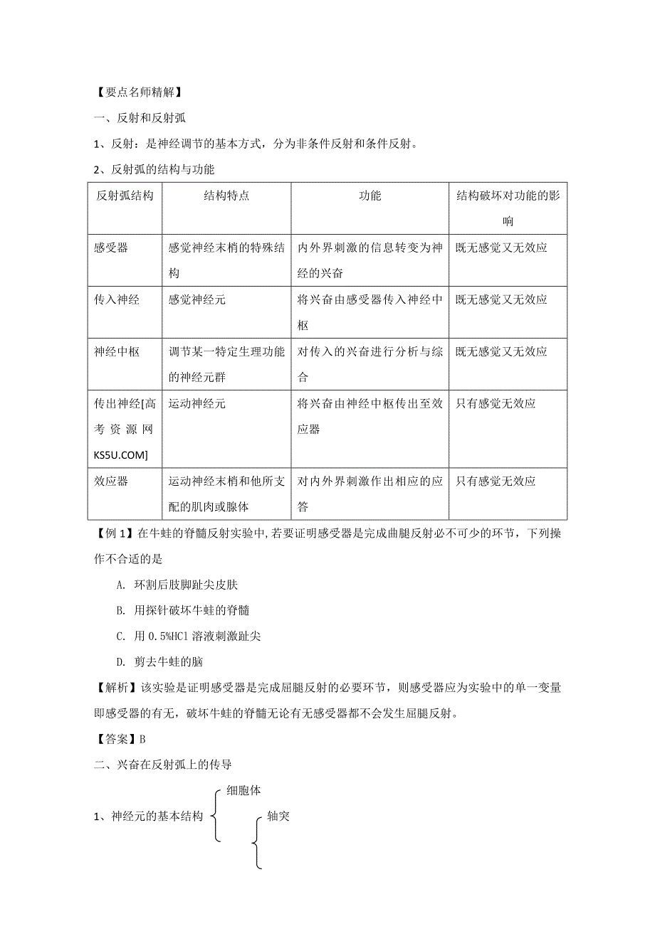 生物一轮精品复习学案：2.1 通过神经系统的调节（必修3）_第2页