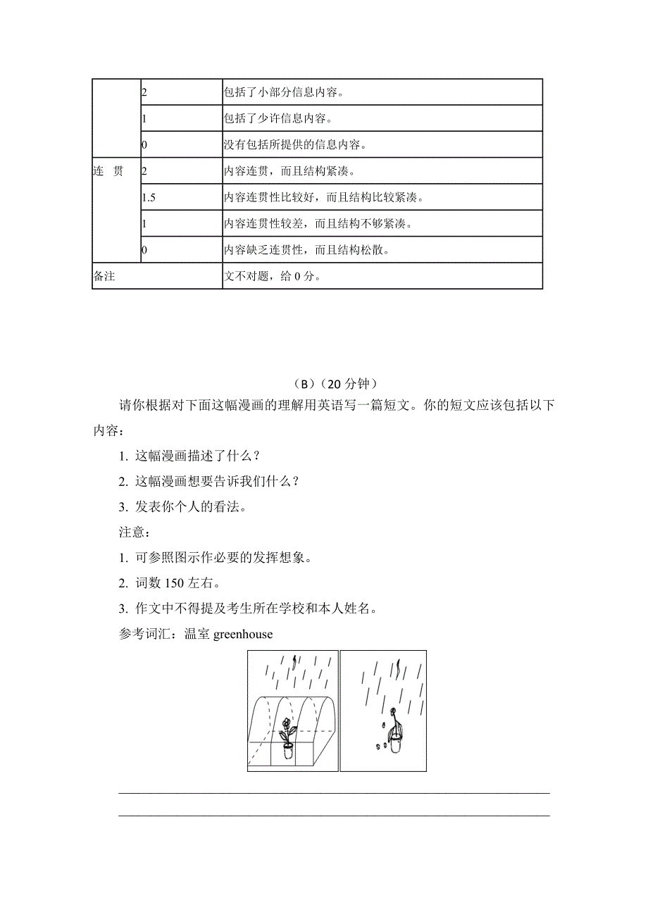 重庆市万州区2015高考英语书面表达训练（5）及参考范文_第4页